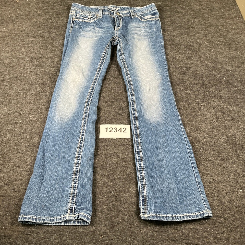 Amethyst Bootcut Jeans Womens 13 Blue Denim Light Wash Cotton Stretch Streetwear